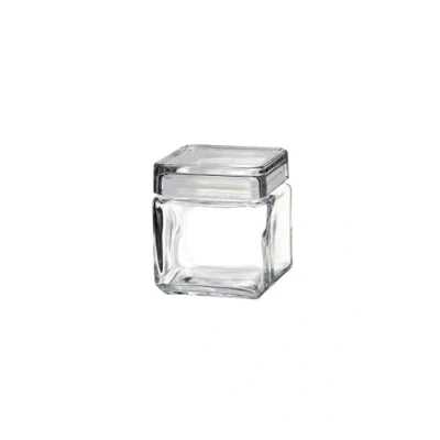 Image of Pasabahce Utopia Square Biscotti Jar 1ltr Food Storage Jar, Glass Push Top