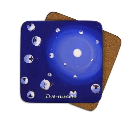Image of &quot;Ewe niverse&quot; Coaster by Thomas Joseph Universe Sheep