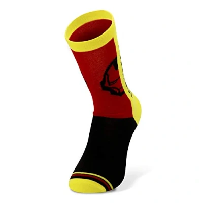 Image of ABYstyle Marvel Iron Man Socks Yellow Red Black Symbol One Size