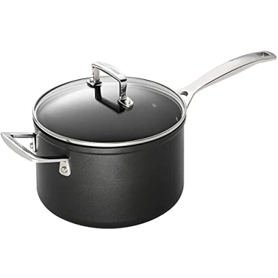 Image of Le Creuset Toughened Non Stick 16cm Saucepan with Glass Lid