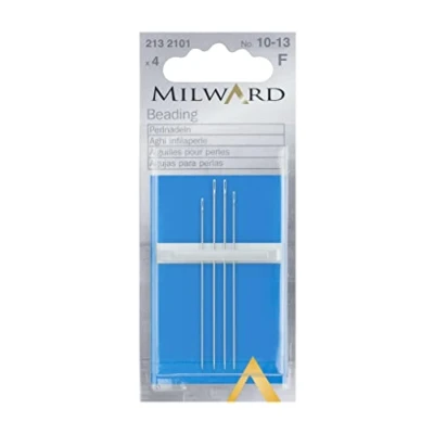 Image of MILWARD 2132101 Beading Hand Sewing Needles, Silver, Nos.10 13