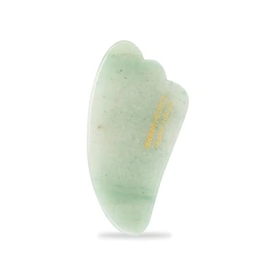 Image of Green People Jade Gua Sha Massage Tool Natural &amp; Organic Facial Gentle Face for Radiant, Revived Skin Suitable Sensitive Cruelty Free Vegan