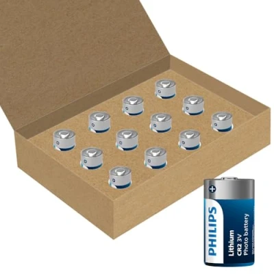 Image of Philips Lithium 3 Volt CR2 Batteries Great for Cameras, Flashlights and Alarm Systems, Pack of 12