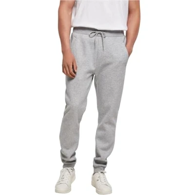 Image of Build Your Brand Men&#039;s Organic Basic Sweatpants, Heathergrey, M