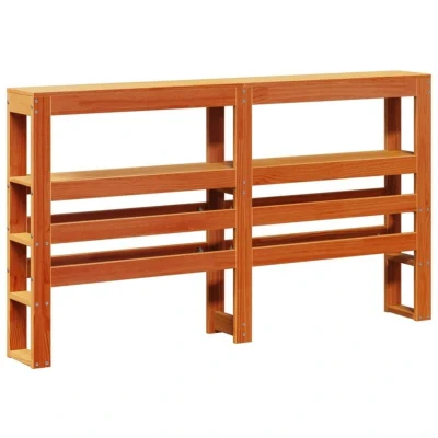 Image of vidaXL Headboard with Shelves Wax Brown 140 cm Solid Wood Pine