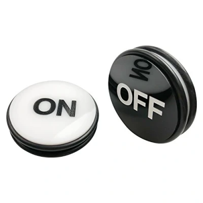Image of Yuanhe Casino Craps Dealer Button 3Inch ON/OFF Puck Buttons, Great for Poker, Texas Hold &#039;em &amp; Card Games