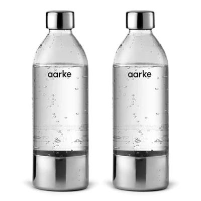 Image of AARKE A1201 Carbonator Water Bottles 1 Litre, Twin Pack