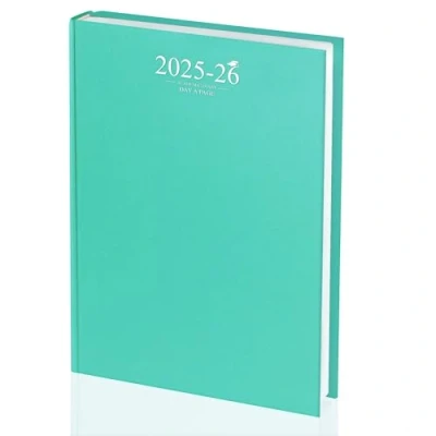 Image of Academic Diary 2024 2025 A4 Day A Page Student with Case Binding Blue