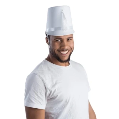 Image of Dress Up America White Marching Band Hat Beautiful For Role Play