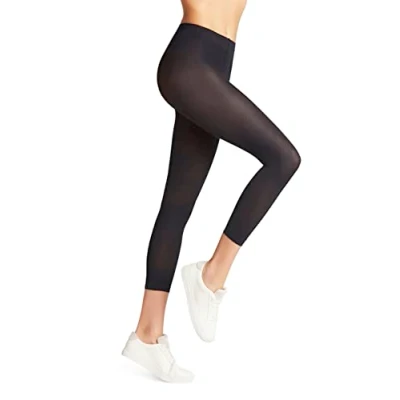 Image of FALKE Women&#039;s Pure Matt 50 DEN Capri W LE Semi Opaque Plain 1 Pair Leggings, Blue (Marine 6179) new eco friendly, S M