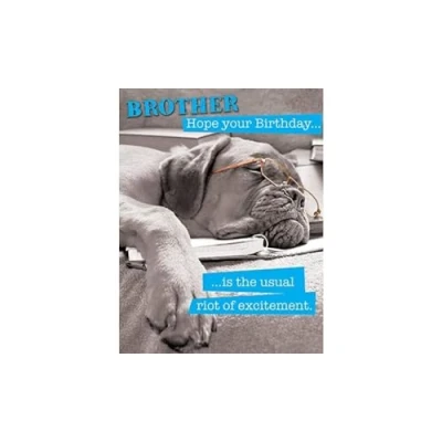 Image of Piccadilly Greetings Modern Birthday Card Brother 8 x 6 inches, A11678