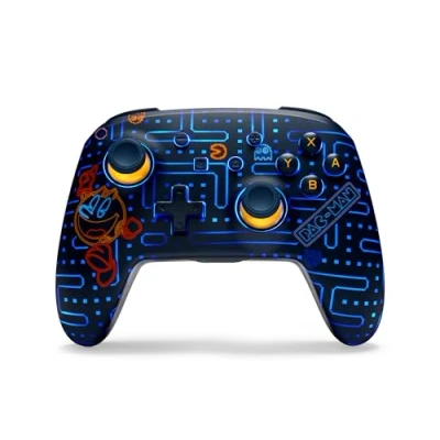 Image of PowerA Enhanced Wireless Controller for Nintendo Switch with Lumectra PAC MAN NEON ARCADE, Gamepad, Game Controller, Bluetooth Rechargeable