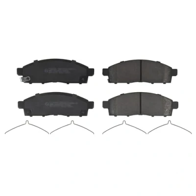 Image of 4605A198, 4605A198S1, 4605A284, 4605A623, 4605A930 Brake pad set BLUE PRINT ADC44272 Front Axle with acoustic wear warning staples