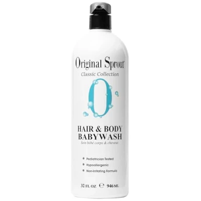 Image of Kids Shampoo and Body Wash Original Sprout Hair &amp; Babywash 2 in 1 Adults Bath with Calendula, Rosemary, Arnica Other Botanicals for Clean Supple Skin 946ml