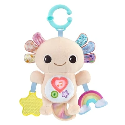 Image of VTech Baby Rainbow Lights Axolotl, Interactive Toy with Lights, Songs and Melodies, Tactile &amp; Sensory Stimulation, Visual Awareness, Gift for Ages 3, 6, 9, 12 Months +, English Version