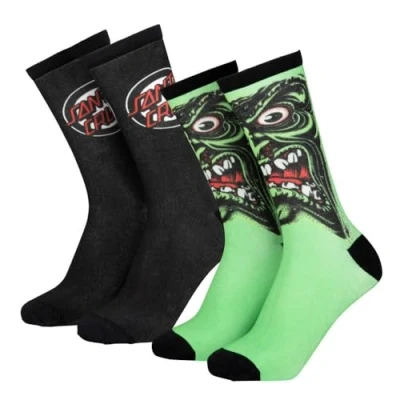 Image of SANTA CRUZ : Roskopp Face Socks (2 Pack), multi coloured, One size