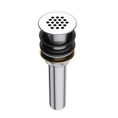 Image of Durovin Bathrooms Chrome Filter Basin Waste Plug Unslotted Suitable For Bathroom Sink Without Overflow (PU15)