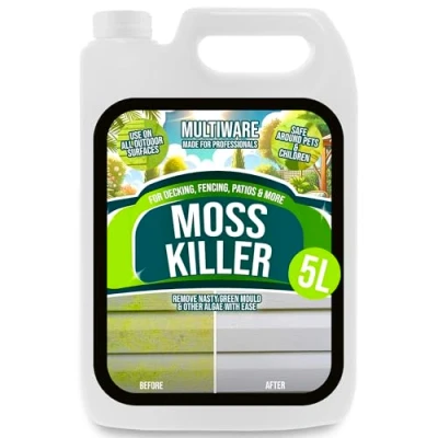 Image of MultiWare Patio Cleaner Moss Killer For Paths And Drives Algae Remover Spray Walk Away Leave Safe To Use With Pets 5L Concentrate Makes 25L (1)