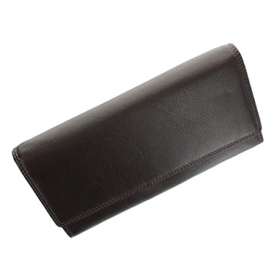 Image of VISCONTI Heritage Collection Buckingham Leather Flap Over Purse RFID Blocking HT35 Chocolate