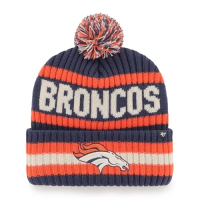 Image of 47 NFL Denver Broncos Unisex Cuff Knit Bobble Hat, Light Navy