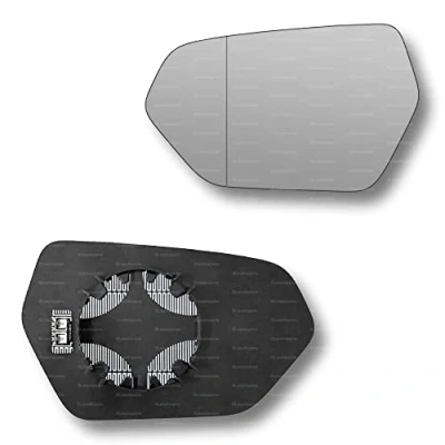 Image of Less4spares Replacement Wing Mirror Glass Left Compatible with Cupra Formentor 2020 2022 CLIP ON Passnager Near Side N/S Heated Blind Spot