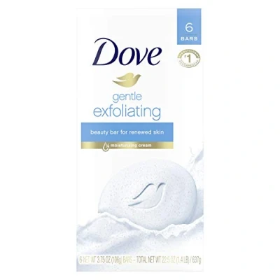 Image of Dove Gentle Exfoliating Moisturizing Cream Beauty Bar 6 x 120g