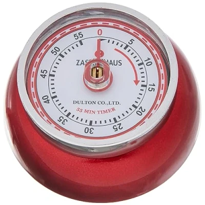 Image of Zassenhaus 71849 Kitchen Timer, Metallic red,7 cm