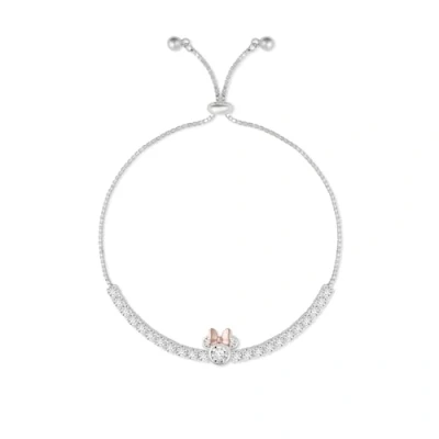 Image of Disney Minnie Mouse Sterling Silver Two Tone Plated Lariat Bracelet B902551TZWL.PH