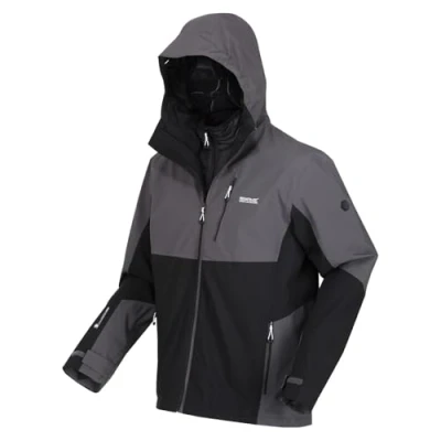 Image of Regatta Men&#039;s Wentwood VII 3 in 1, Dark Grey/Black, XXL