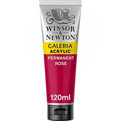 Image of Winsor &amp; Newton 120ml Galeria Acrylic Paint Permanent Rose