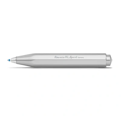 Image of Kaweco AL SPORT Ball Pen Silver I Retractable Ballpoint in Classic Design with Standard D1 Refills Aluminium 10.5 m