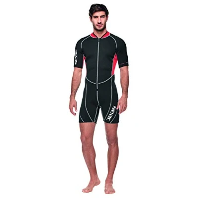 Image of SEAC Ciao Man, Shorty wetsuit, 2.5 mm Neoprene for Snorkelling, Scuba Diving and other Water Activities