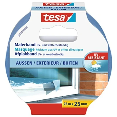 Image of tesa 56250 00002 00 Precision Masking Tape for Outdoor Use, Blue, 25 m x mm