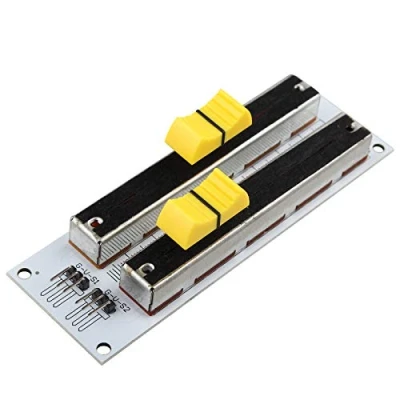 Image of HALJIA Electronic Building Block 10K Double Row Sliding Linear Potentiometer Module Compatible with Arduino Mixer Resistance Analog Sensor