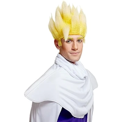 Image of Funidelia Son Gohan Wig Dragon Ball for man Gohan, Anime, Cartoons accessories adults, costume Yellow