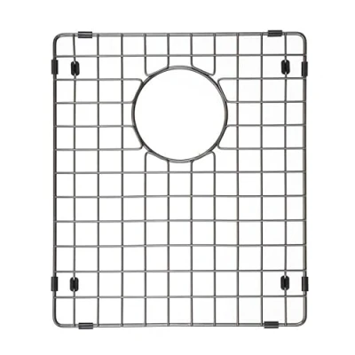 Image of Starstar Sinks Protector Matte Black 304 Stainless Steel Kitchen Sink Bottom Grid, Rack (14 Length x 17 Width)