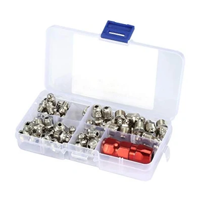 Image of DEWIN Grease Nipple,Metal Replacement Nipple Fittings Pack Set Mechanical Lubrication Part M6 M8 M10