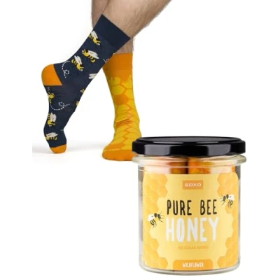 Image of soxo Honey Socks Men Funny Women Gifts Mens Cotton Sock Ladies Gift Men&#039;s Presents 6.5 10.5 Men’s