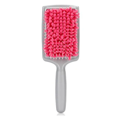Image of Professional Quick Drying Massage Detangling Microfiber Towel Comb Hair Brush (pink)