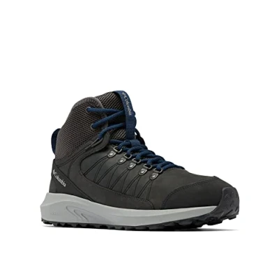 Image of Columbia TRAILSTORM CREST Mid Waterproof Men&#039;s Rise Trekking And Hiking Boots, Black (Shark x Admiral), 8 UK