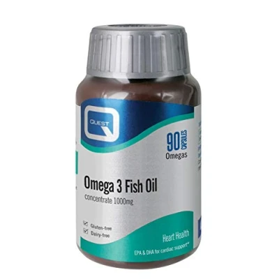 Image of Quest Omega 3 Fish Oil 1000mg 90 Capsules (Pack of 2)
