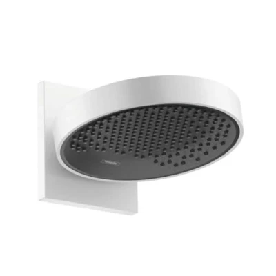 Image of hansgrohe 26226700 Rainfinity Overhead Shower 250, 1 Spray with wall connector, Matt White