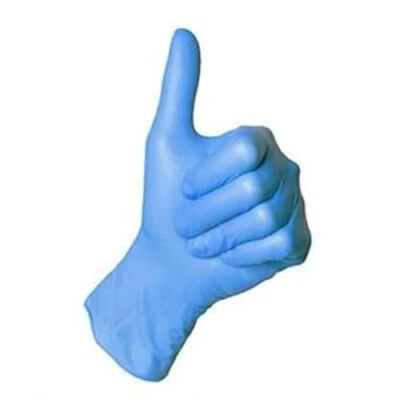 Image of Gen X Nitrile Gloves (Medium, 100 Count), Strong &amp; Flexible, Food Safe Blue Gloves, Non Sterile, Powder Latex Free Finger Textured Thick Disposable for Tools, Devices More