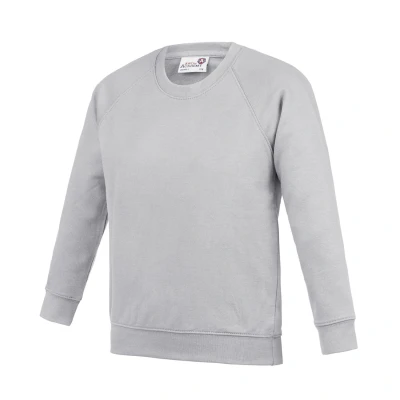 Image of AWDis Boy&#039;s Kids Academy Raglan Sweatshirt School Top, Grey (Academy Grey), 7 8 Years (Manufacturer Size:Medium)
