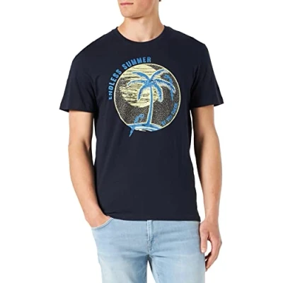 Image of TOM TAILOR Men&#039;s 1031618 T Shirt, 10668 Sky Captain Blue, S
