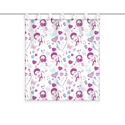 Image of Herding Curtain Violetta, 140x160 cm incl. 10 Loop, Transparent, Polyester, Multicoloured, One Size
