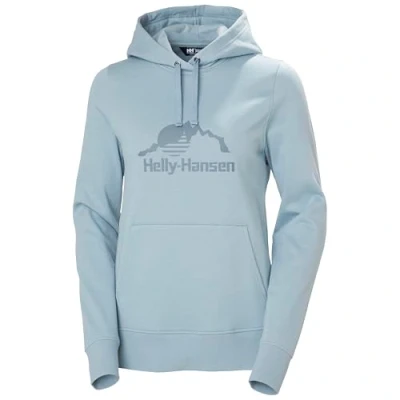 Image of Helly Hansen Womens W Nord Graphic Pullover Hoodie, Windy Blue, M