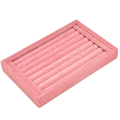 Image of 7 Slots Jewelry Accessories Display Storage Box Case Velvet Ring Showcase Holder Earring Set Tray Organiser 22.5 * 14.5 3cm