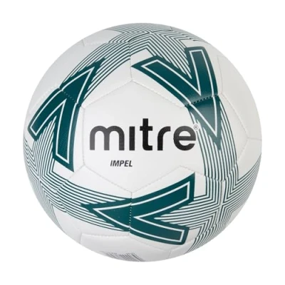 Image of Mitre Impel L30P Football, Highly Durable, Shape Retention, White/Green, 3