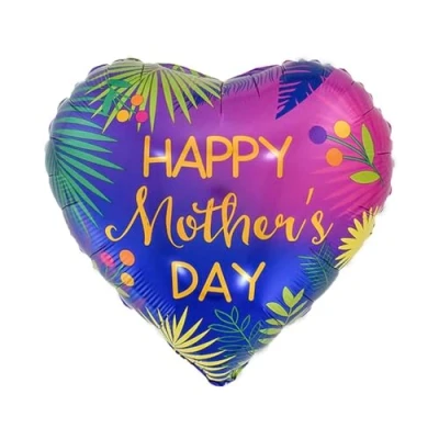 Image of Colourful Heart Mothers Day Foil Balloon, 45cm (2 pack)